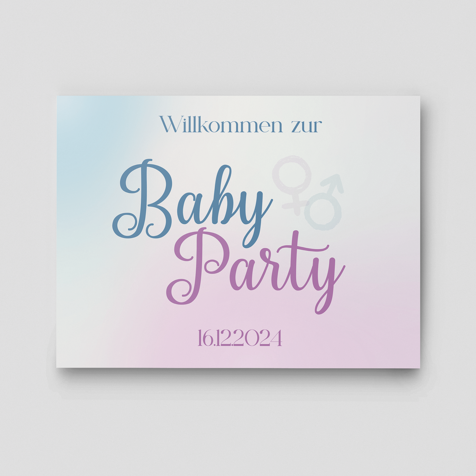 Hartschaumlatte Schilder Genderparty