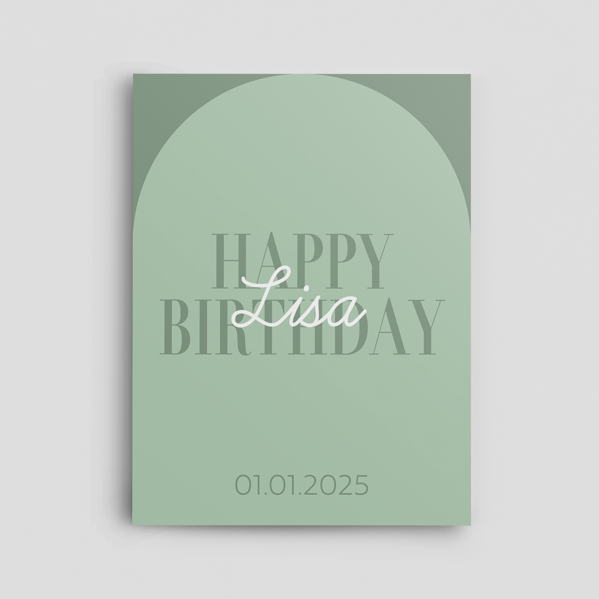 Bogendesign Geburtstag Grün