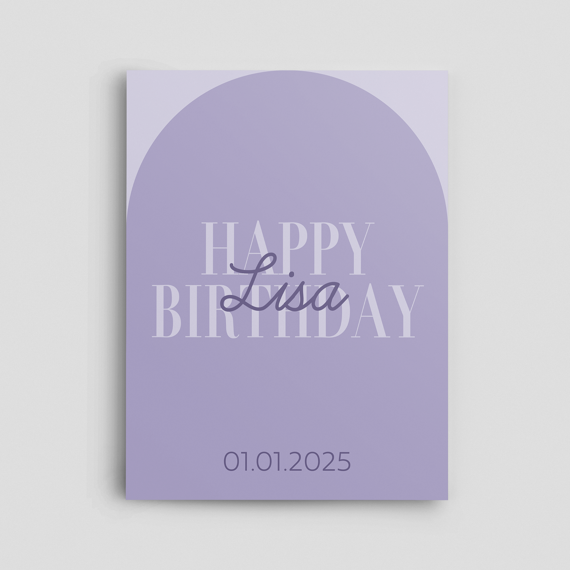 Bogendesign Geburtstag Lila