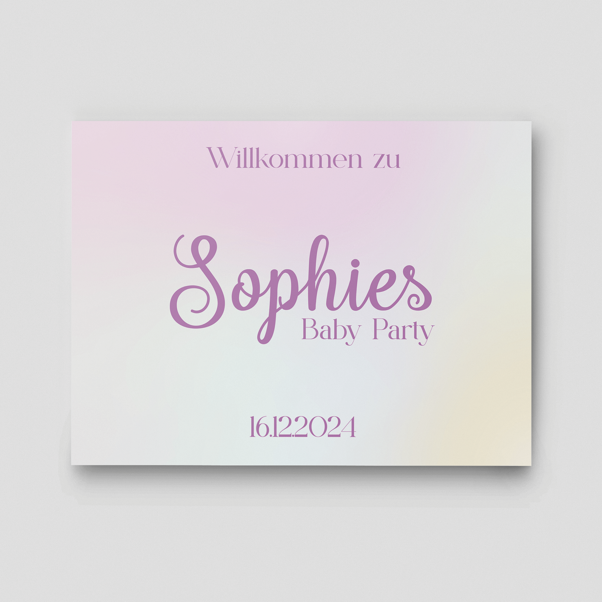 Hartschaumlatte Schilder Baby Party