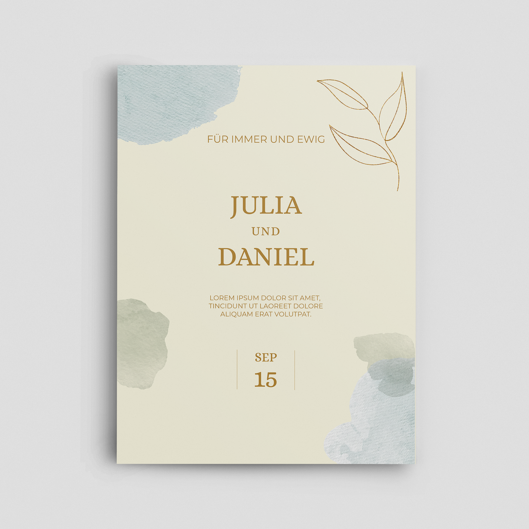 Hochzeitschild Herzensbund Beige-Gold
