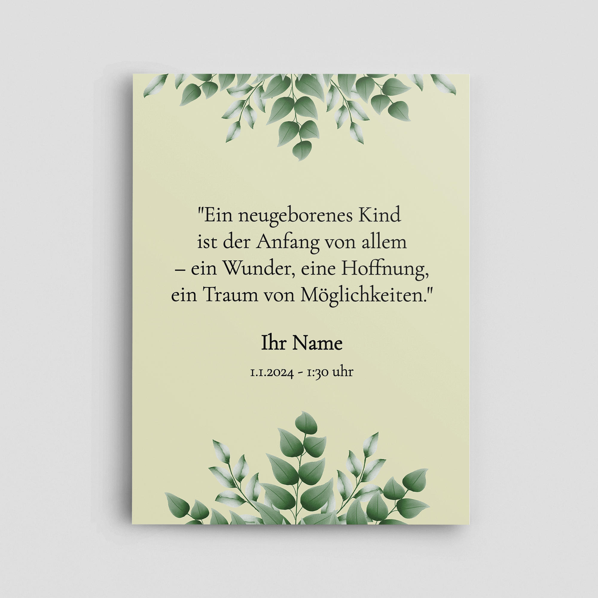 Schild Hartschaum Baby Party, Geburtstag Beige