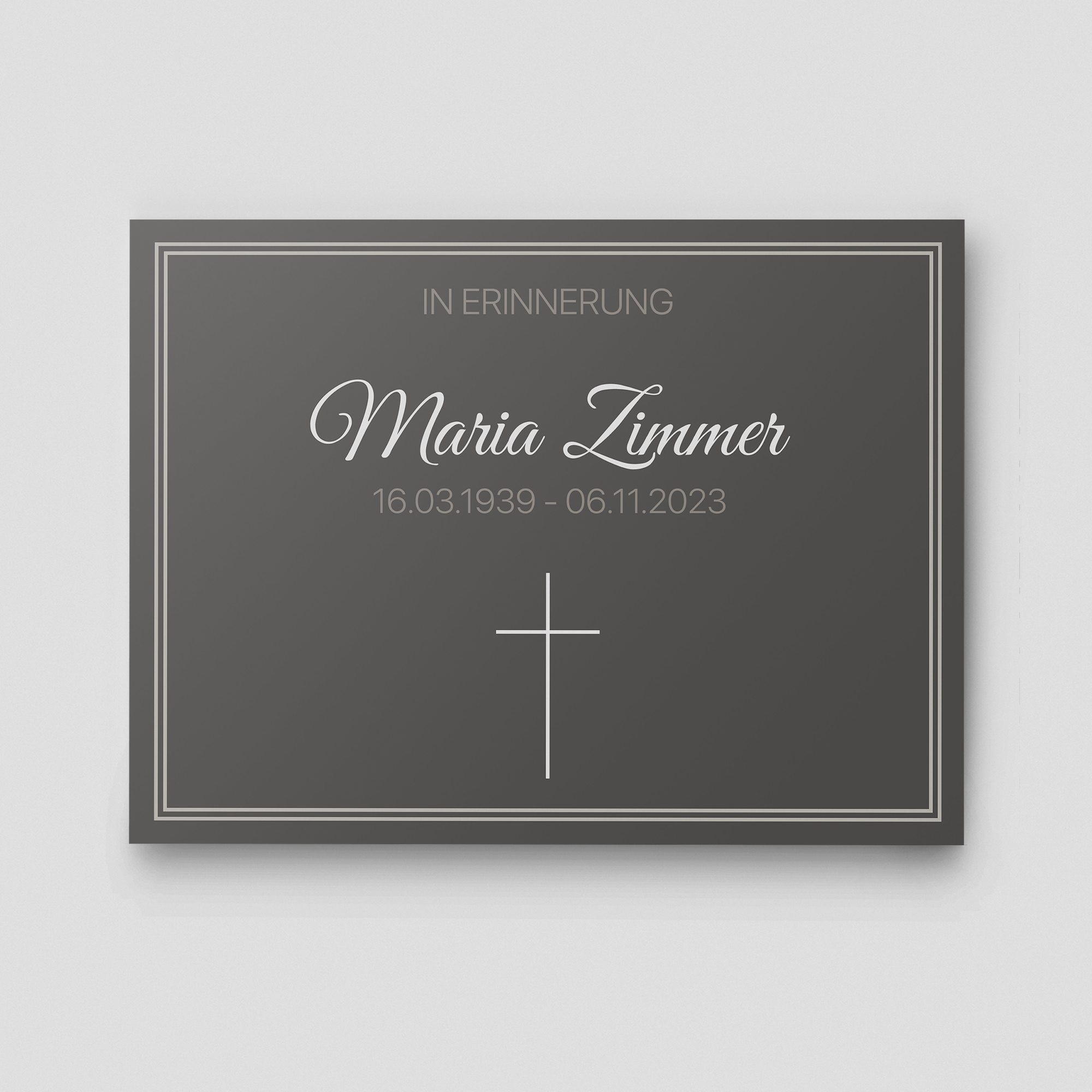 Stiller Abschied Trauerschild Querformat