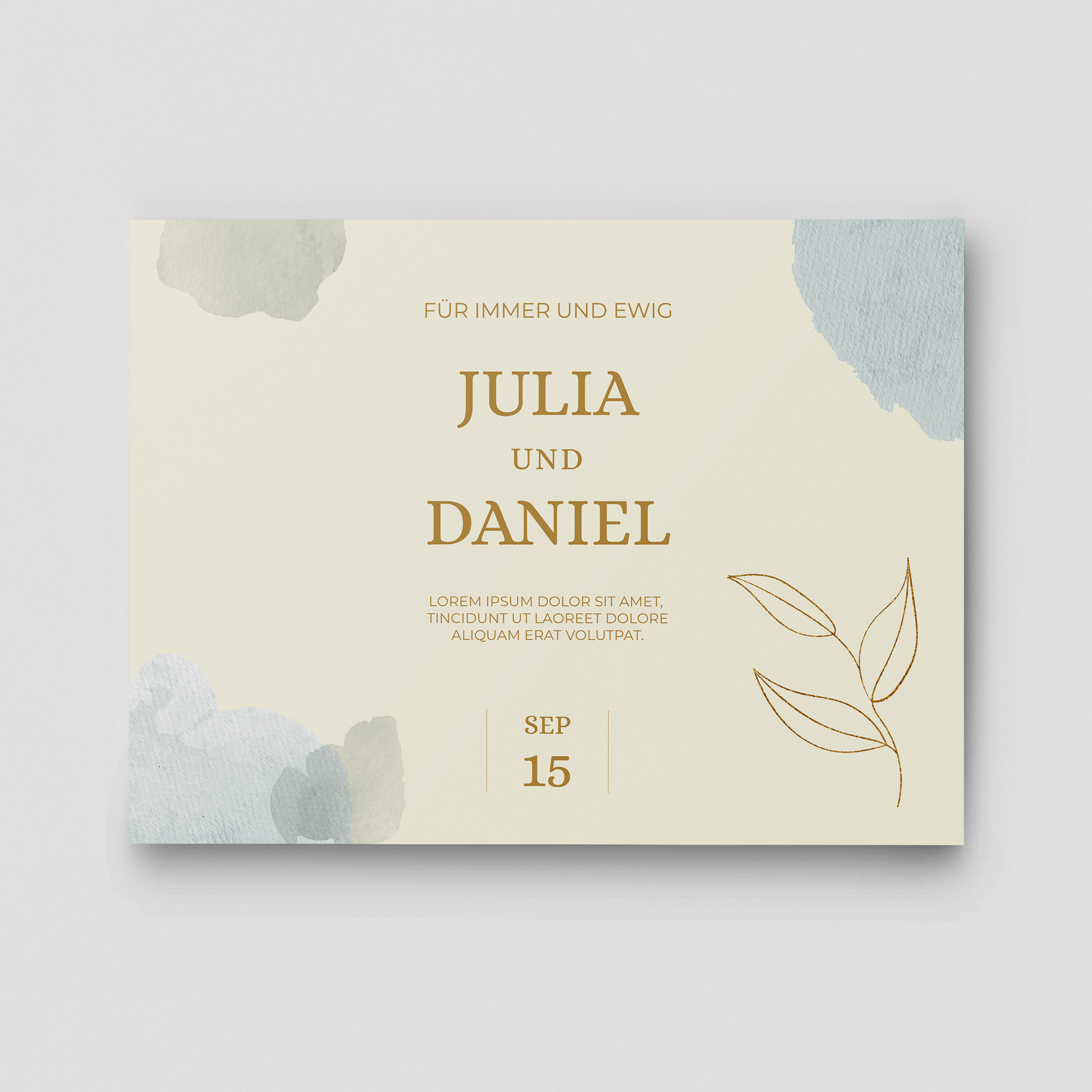 Herzensbund Hochzeitsschild Querformat