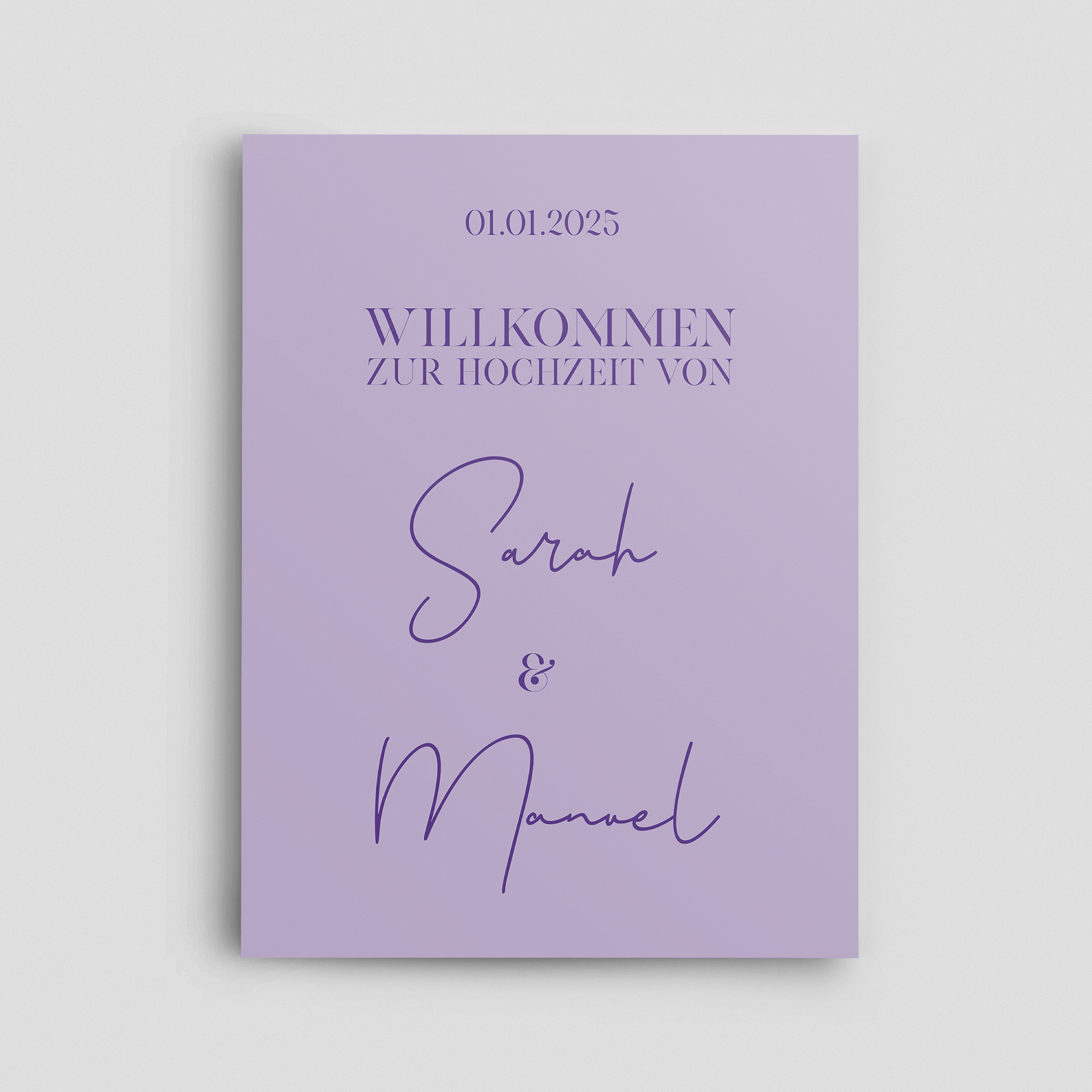 Liebesglanz Hochzeitsschild Hochformat