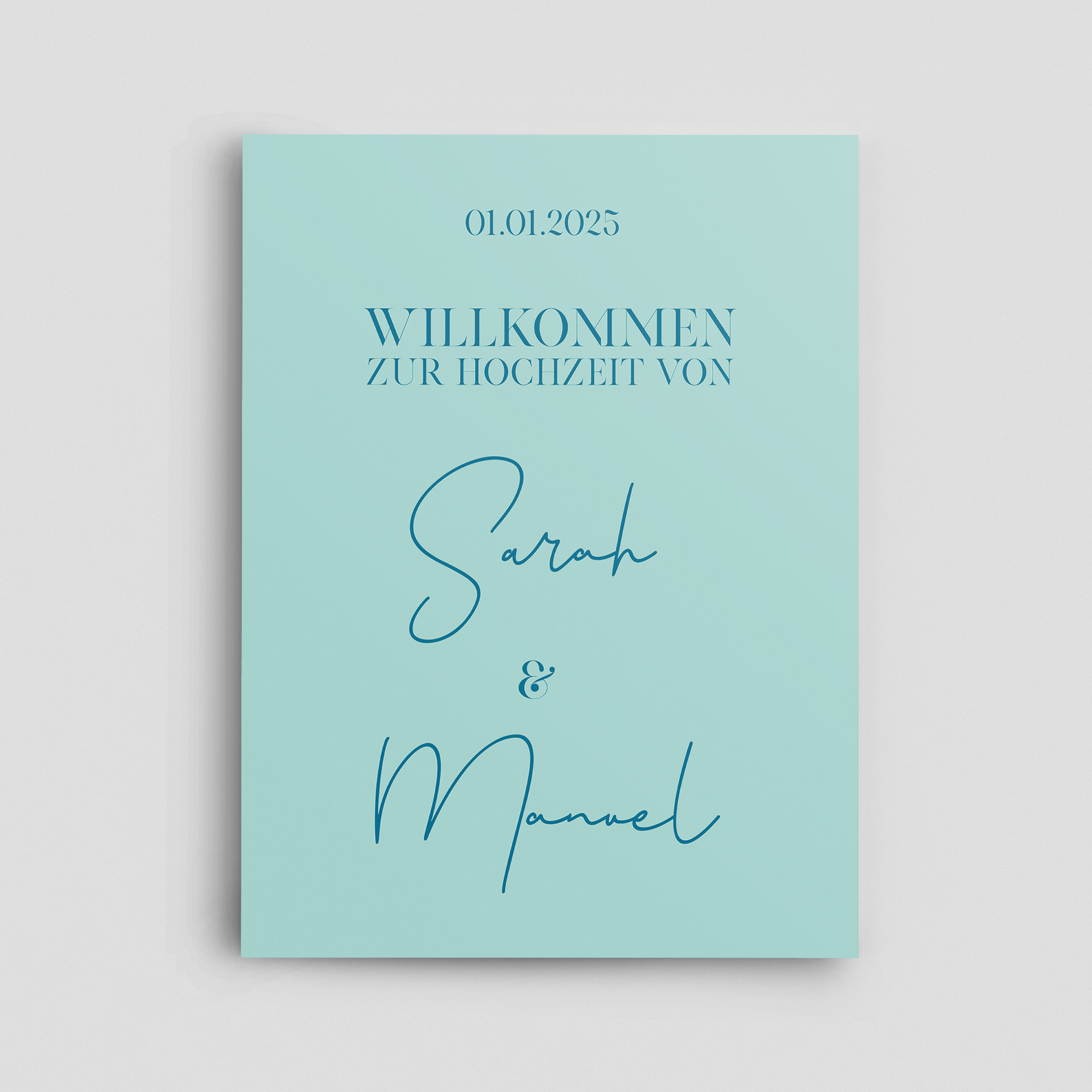 Liebesglanz Hochzeitsschild Hochformat