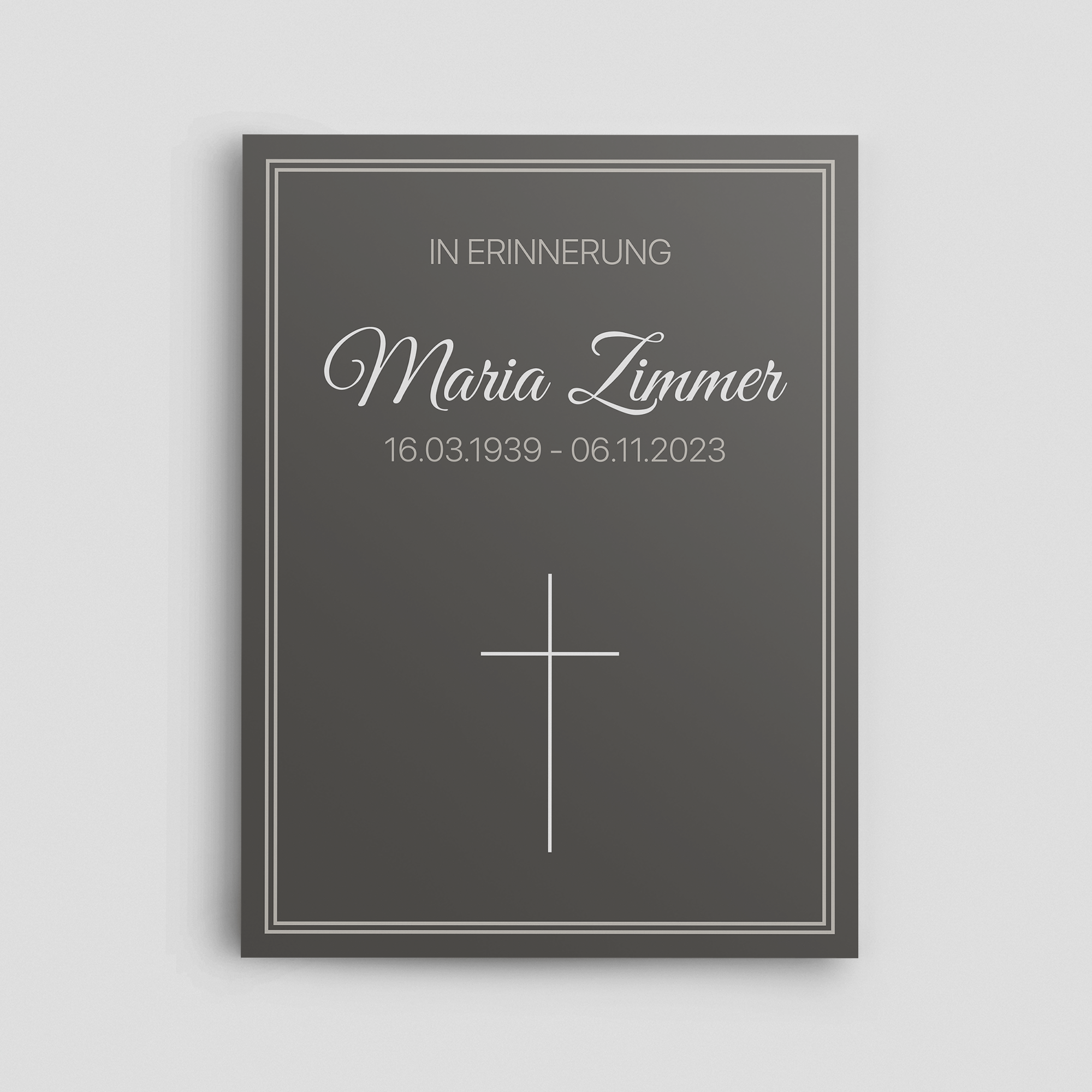 Stiller Abschied Trauerschild Hochformat