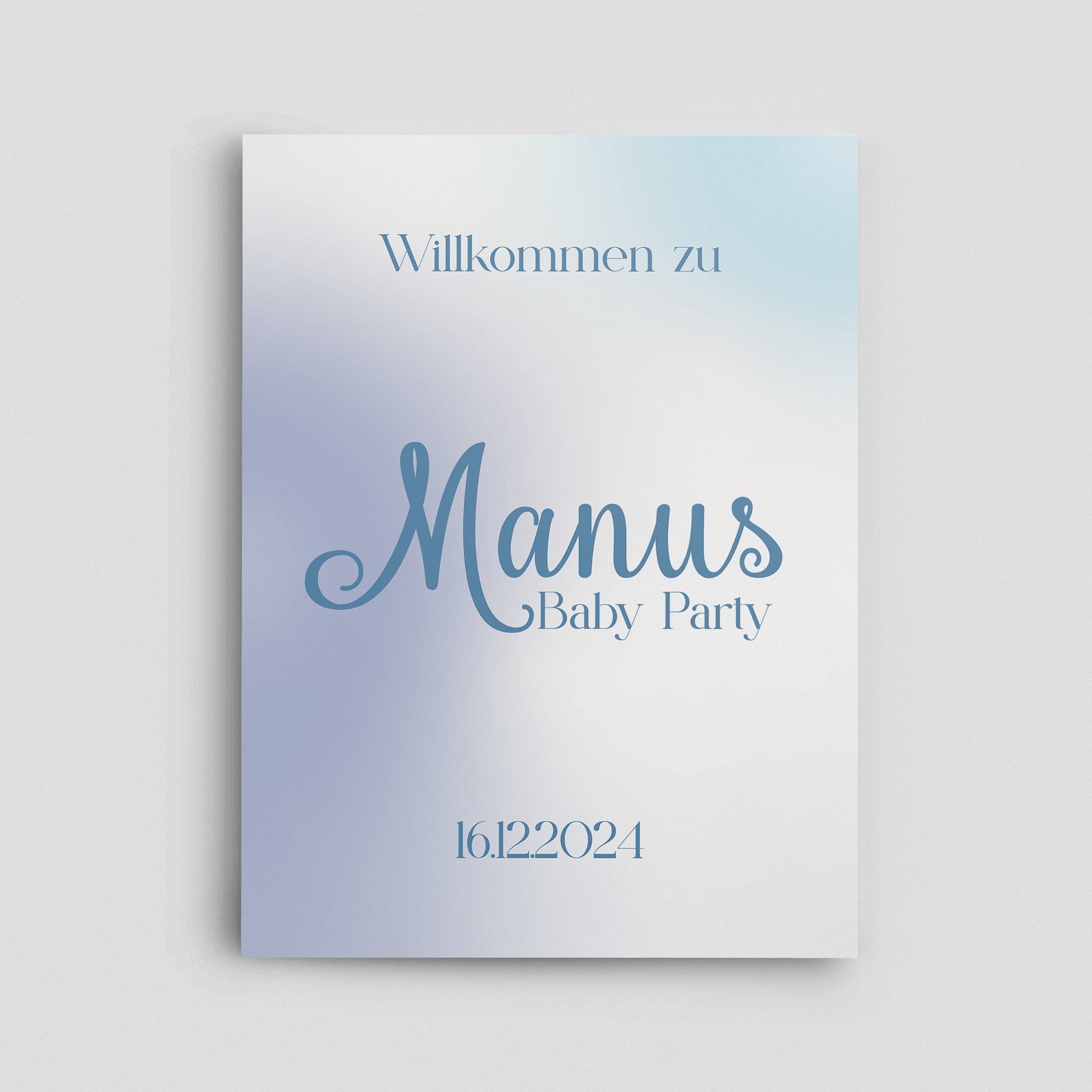 Schild zur Baby-Party Junge 