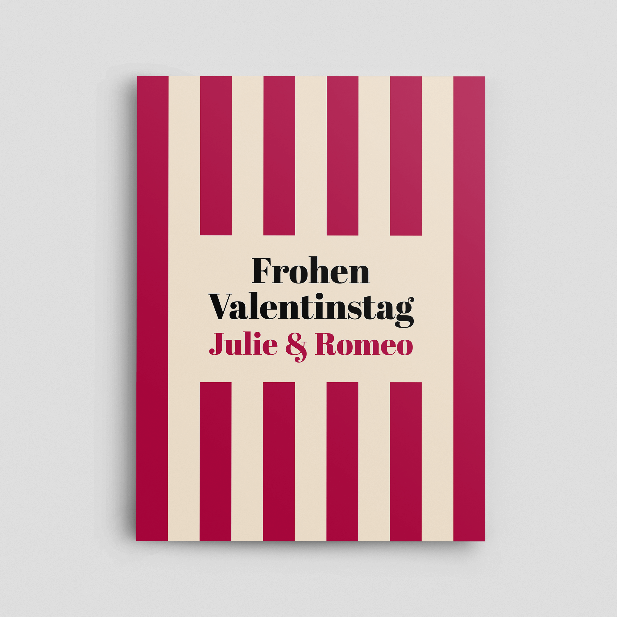 Valentinstag Vinyl Schild gestreift Rot-Sand Dollar
