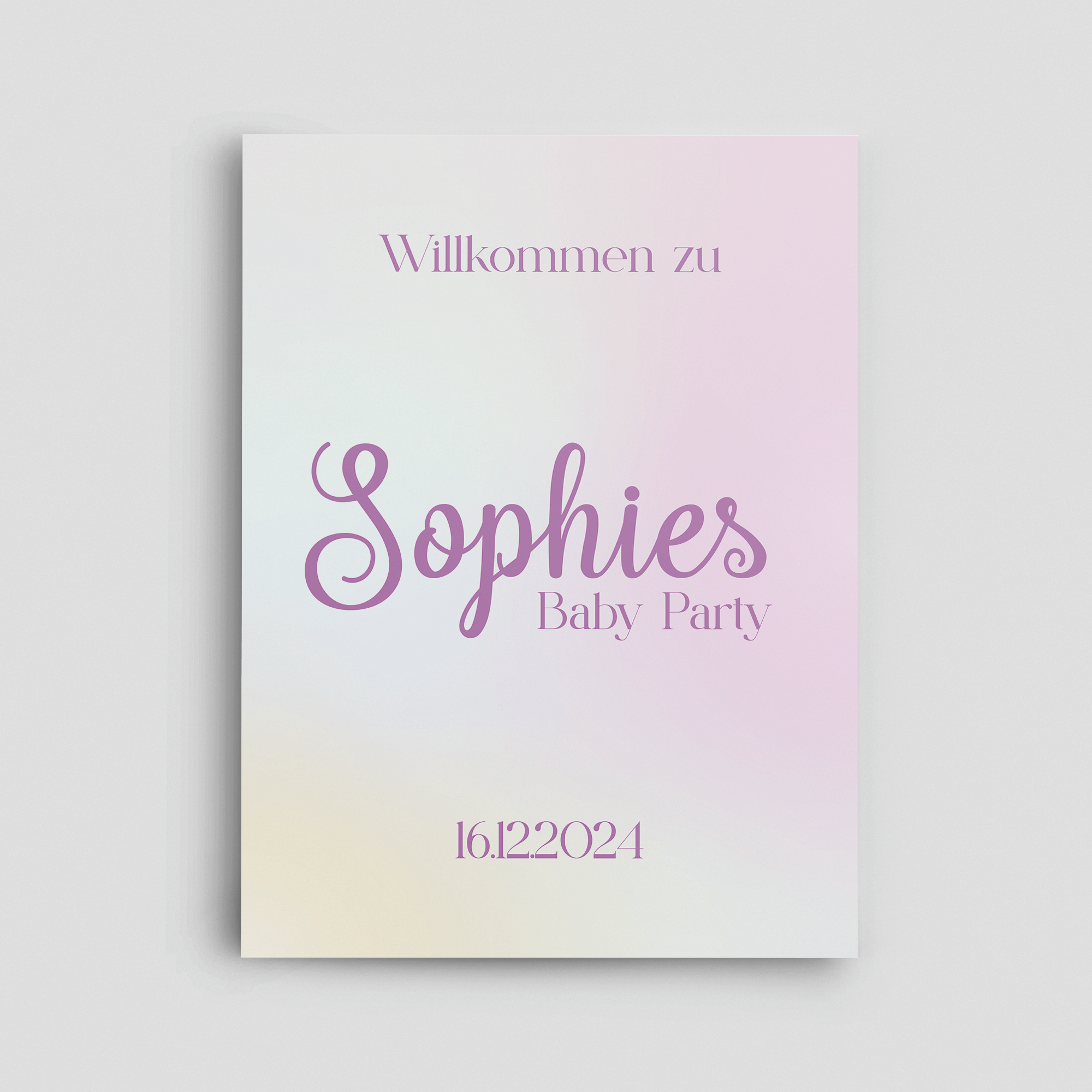 Glücksmomente Willkommensschild Hochformat