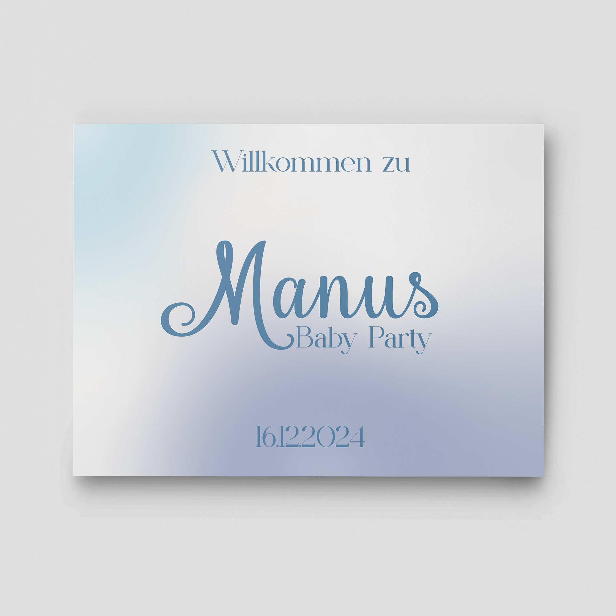 Glücksmomente Willkommensschild Querformat