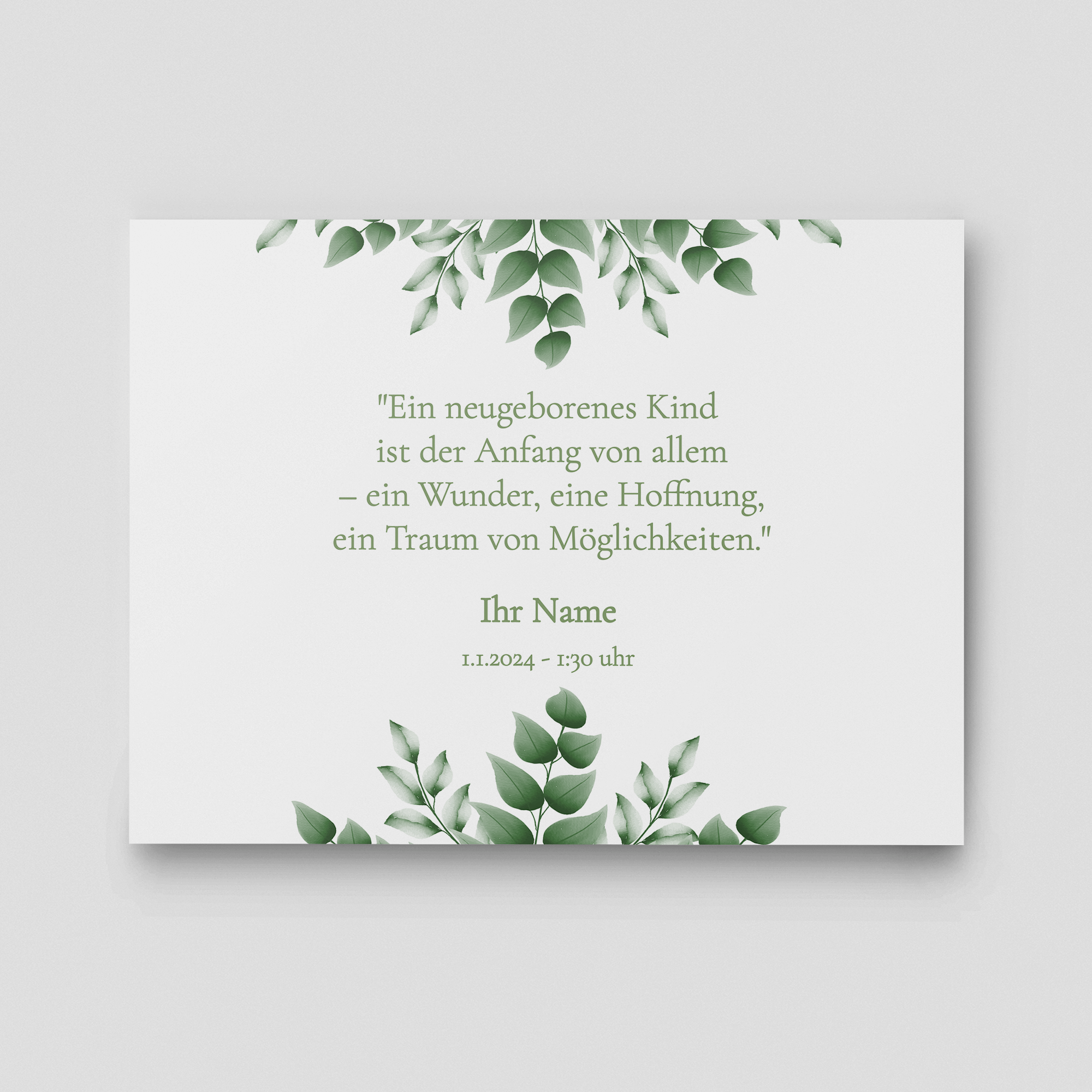 Kleines Wunder Willkommensschild Querformat