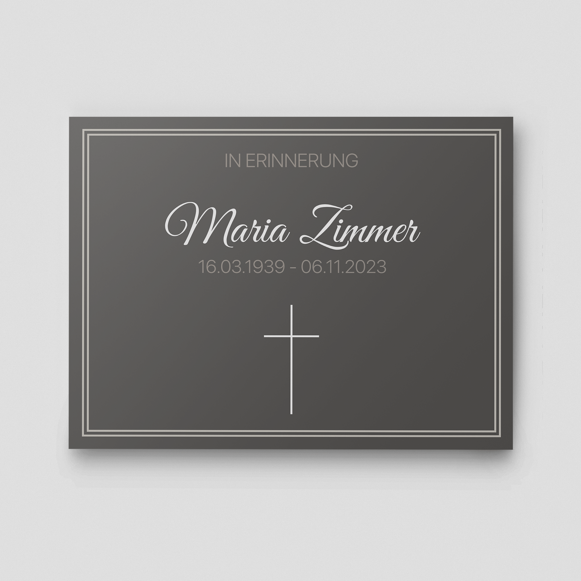 Stiller Abschied Trauerschild Querformat